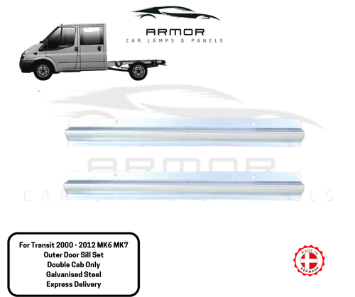 FOR FORD TRANSIT MK6 MK7 00-14 CREW DOUBLE CAB DOOR BODY SILL REPAIR PANEL 4 SET - Picture 2 of 8