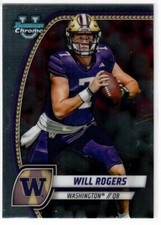 🤠 2024 Bowman Chrome University #185 Will Rogers rookie card U Washington RC  