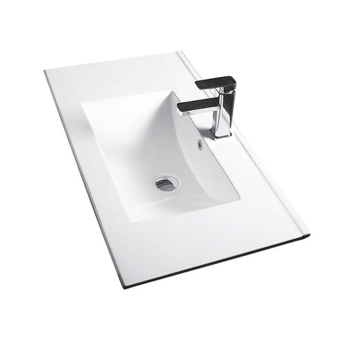 Bathroom Vanity White Ceramic Thin Edge Basin - 60E - Picture 3 of 3