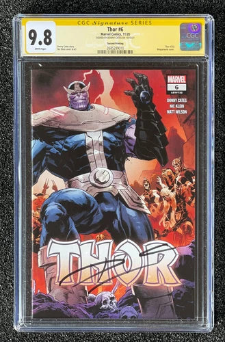 CGC 9.8 SS Thor # 6 Cates 2nd Print Variant Klein Thanos Black Winter Thane
