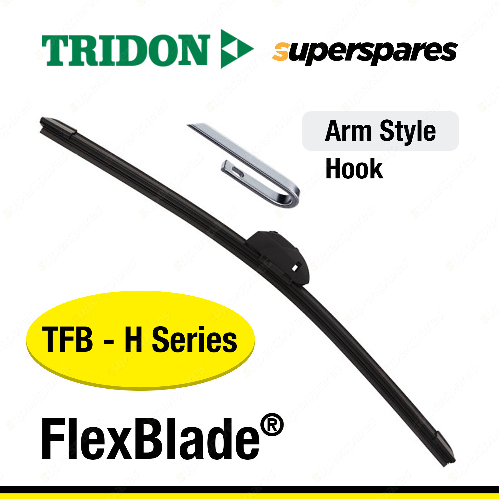 Tridon FlexBlade Wiper Blade for Hyundai i20N i30 i40 iX35 Kona Santa