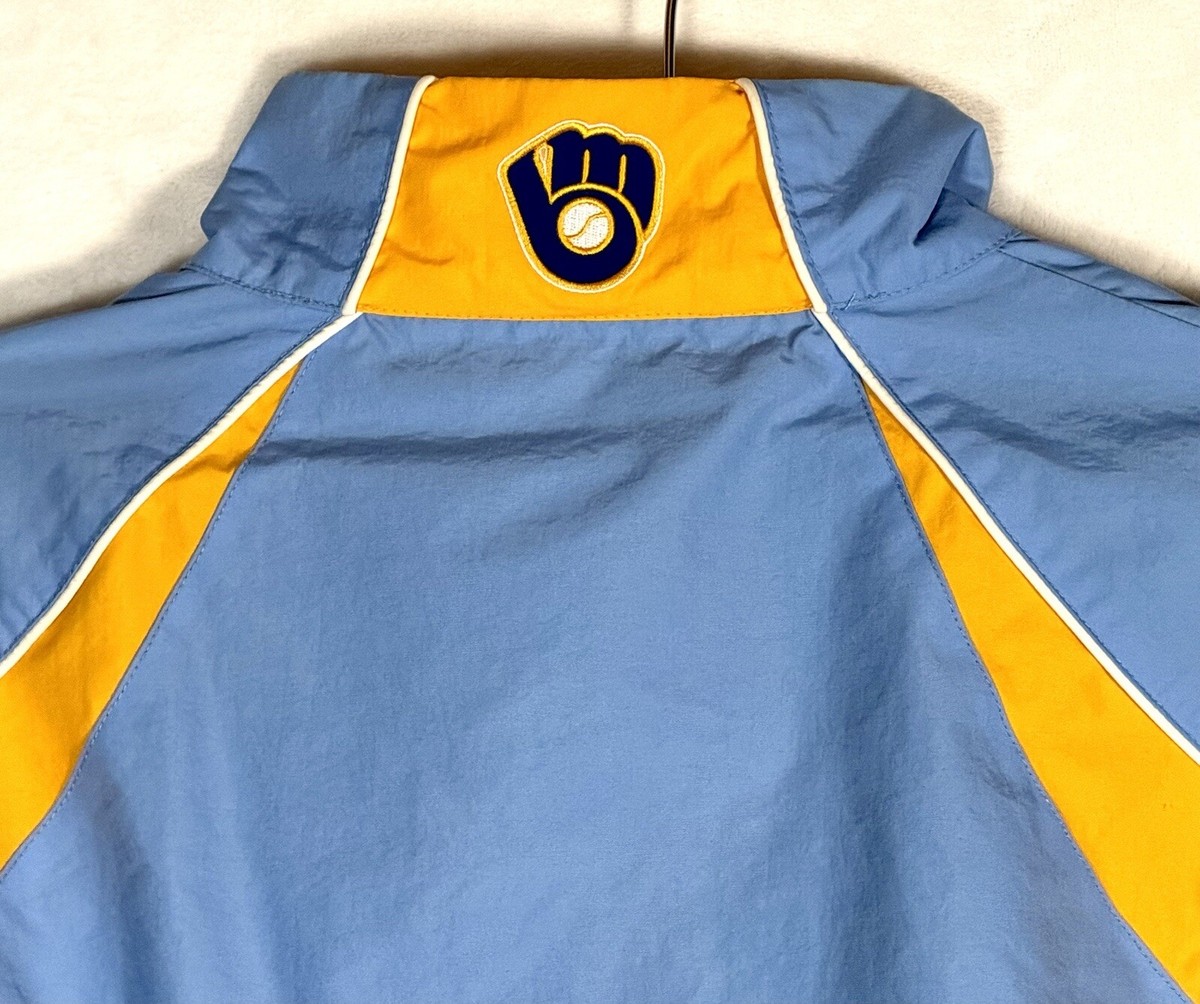 Milwaukee Brewers Full Zip Jacket Coat Logo - Men's Small