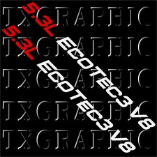 5.3l Ecotec3 V8 Decal Gmc Chevrolet Engine Size Sticker Pair