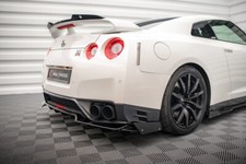 CUP Diffusor Ansatz + Wings SCHWARZ für Nissan GTR R35 FL Heck Ansatz DTM Nismo