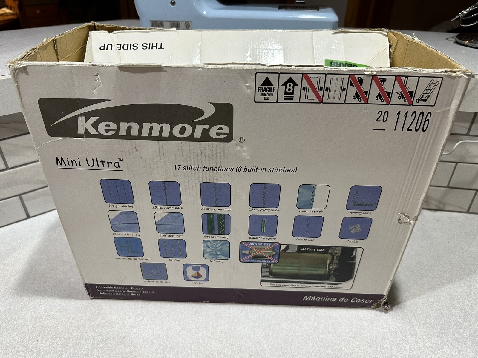 Kenmore Mini Ultra Sewing Machine Portable Blue w/ Foot Pedal, manual and cover eBay