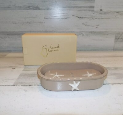 Beautiful Starfish Carmel Cermica Soap Dish