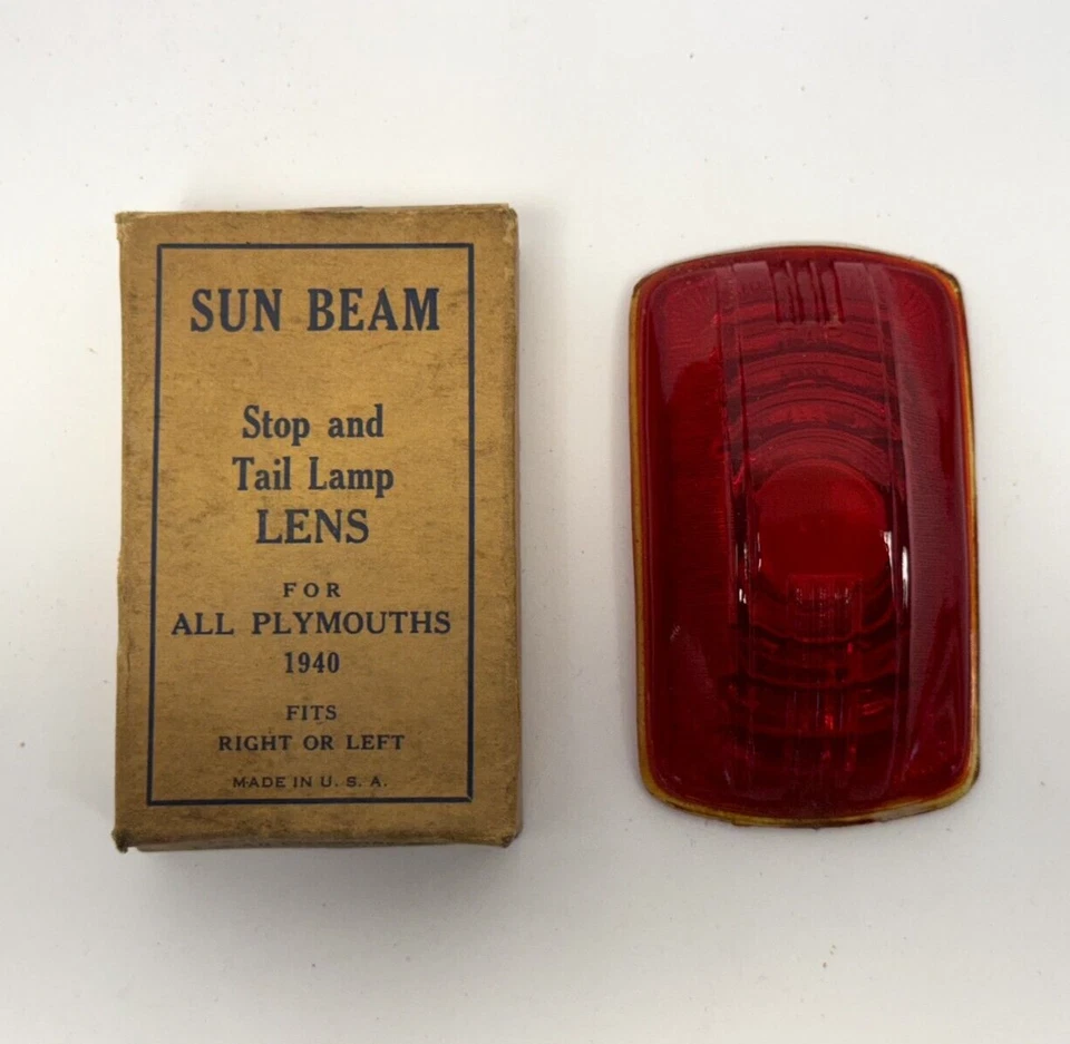 For 1940 Plymouth P9 Roadking P10 Deluxe Stop & Tail Light Lamp Lens 117. - Изображение 3 из 4