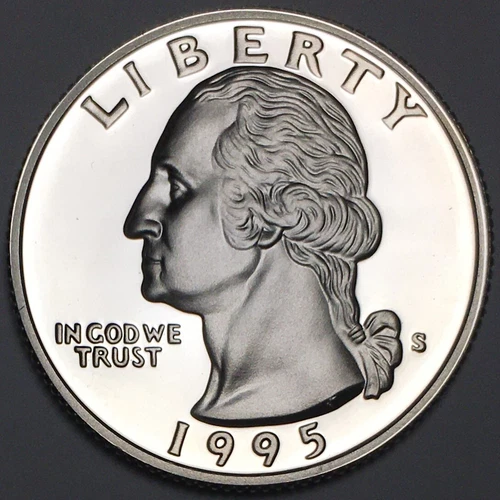 1995-S Silver Proof Washington Quarter - 90% Silver (PR) KM#164b - WQ95SS