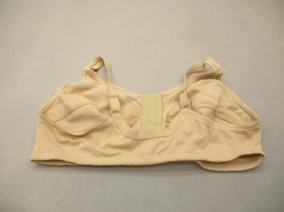 Sujetador Demi 46D Comfort Choice Mujer Beige Algodón Sin Forro Inalámbrico Cierre Frontal 8H Foto 3 de 4