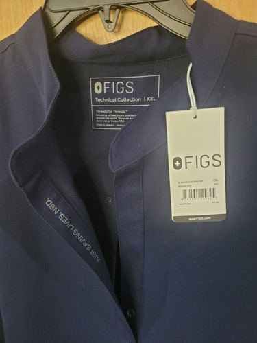 Figuras Rafaela Top Exfoliante Mujer XXL Bolsillos Azul Gran Tamaño Enfermera Uniforme Médico - Imagen 2 de 6