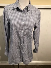 Trouve womens 100% Cotton button down Checked shirt Size XS long sleeve.  MD