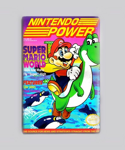 SUPER MARIO WORLD / NINTENDO POWER - 2"x3" IMÁN NEVERA cargador juego retro nes - Imagen 1 de 3