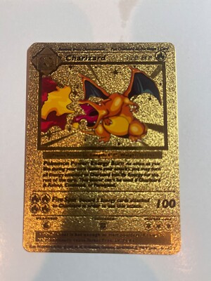 Pokemon Charizard 120HP Gold Foil Fan Art Card 4/102 Near Mint