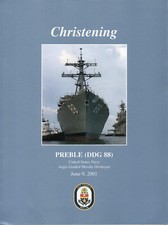 USS Preble DDG 88 Christening Ceremony program 2001