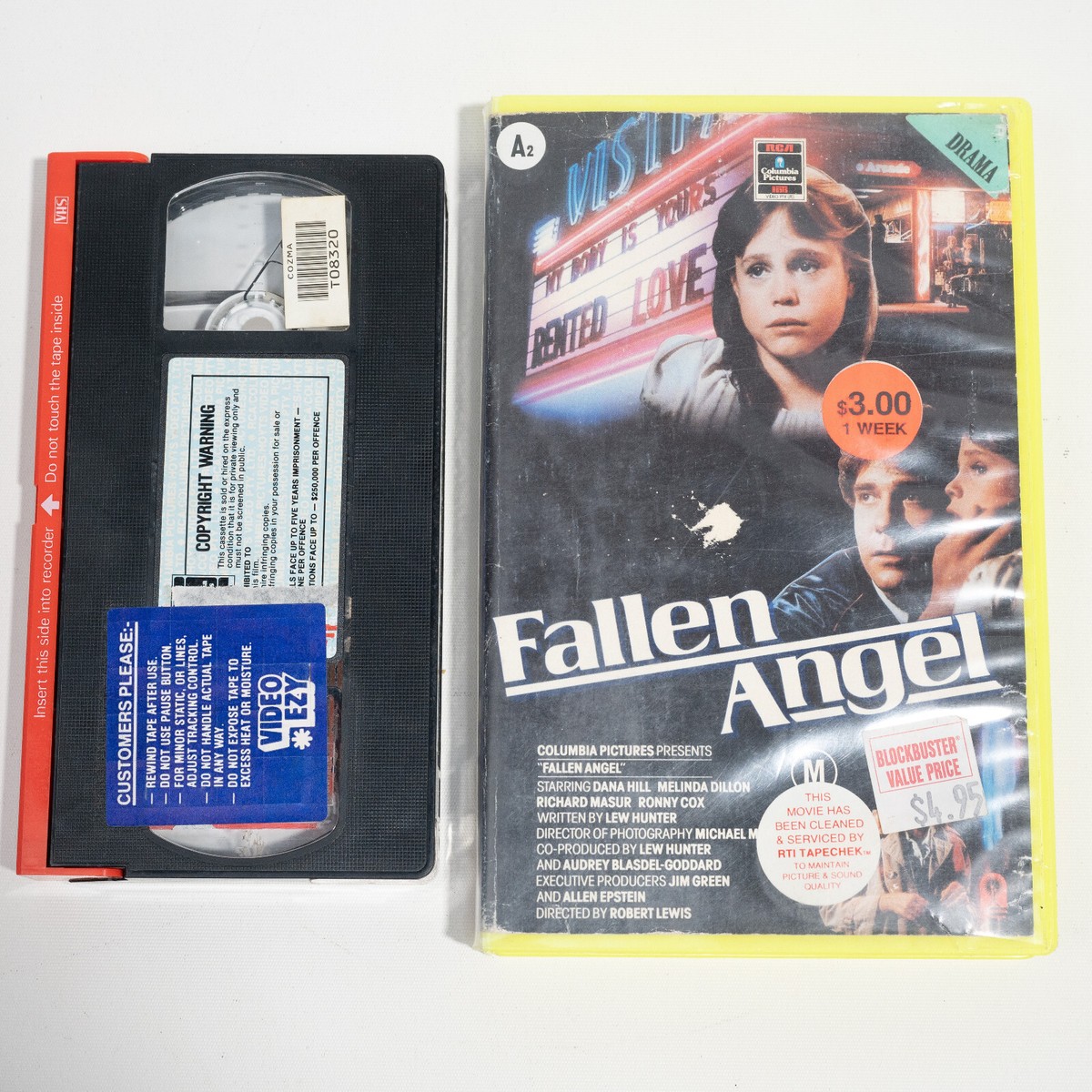 1981 Fallen Angel TV Movie VHS Video Tape Ex-Rental Dana Hill