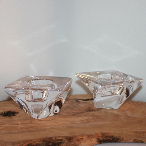 Orrefors Tornado Crystal Votive Candle Holder - In excellent condition