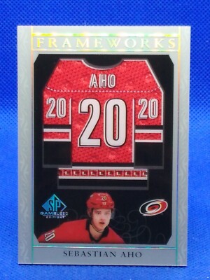 2020-21 Upper Deck SP Game Used Frameworks Sebastian Aho #F-SA