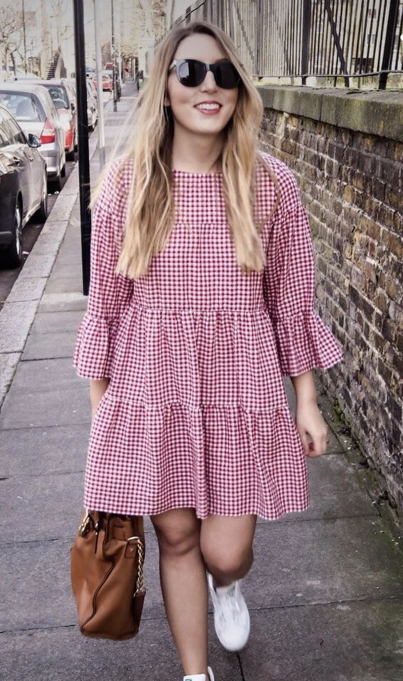 Gingham hotsell red dress