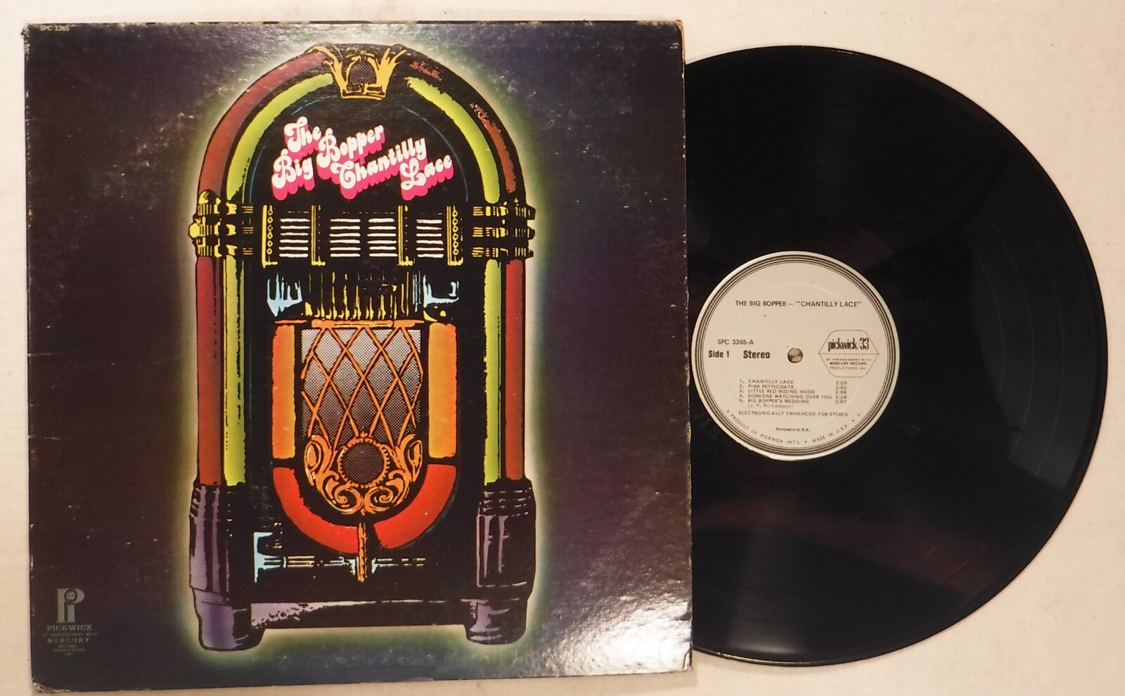 BIG BOPPER / CHANTILLY LACE / 12 INCH 33 RPM MONO LP / PICKWICK 3365 | eBay