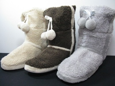 Hüttenschuhe Puschen Hausschuhe TPR Sohle warm gefüttert Fell Größen 37-42 NEU