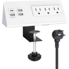 3-Outlet Power Strip Surge Protector with 4-Fast Charging USB Port and 6.56 Ft.