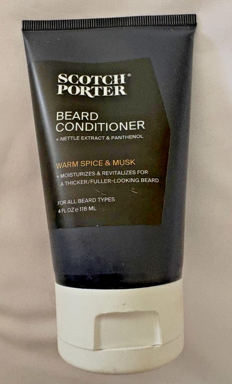 SCOTCH PORTER Beard Conditioner Warm Spice & Musk 4 FL OZ e 118 ML
