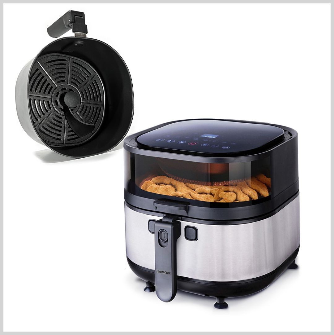 FRIGGITRICE AD ARIA SPIN & MIX DICTROLUX 7,2 L 1800 W CON FINESTRA 8 PROGRAMMI