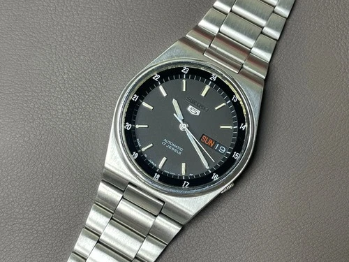 Vintage Seiko 5 Automatic 7009-3161 Grey Dial 36mm Men's Watch