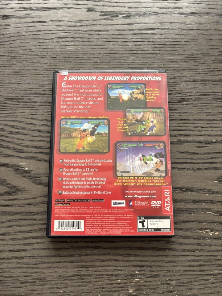 Dragon Ball Z: Budokai (Sony PlayStation 2, 2002) PS2 - TESTED & Working ! - Image 2 of 4