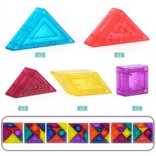 .3D Magnetic Tangram Building Blocks Kids Brain Teaser Shape Recognition