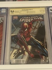 AMAZING SPIDER-MAN #1 CBCS 9.6 SS SIGNED BY STAN LEE & RAMOS & CAMPBELL