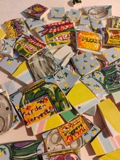 13oz Blue Cooking -Pickles Baking Pattt Broken China Plate Mosaic Lot 78