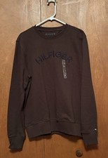 Tommy Hilfiger Brown Cotton Crew Sweatshirt Men  s Size Large NWT