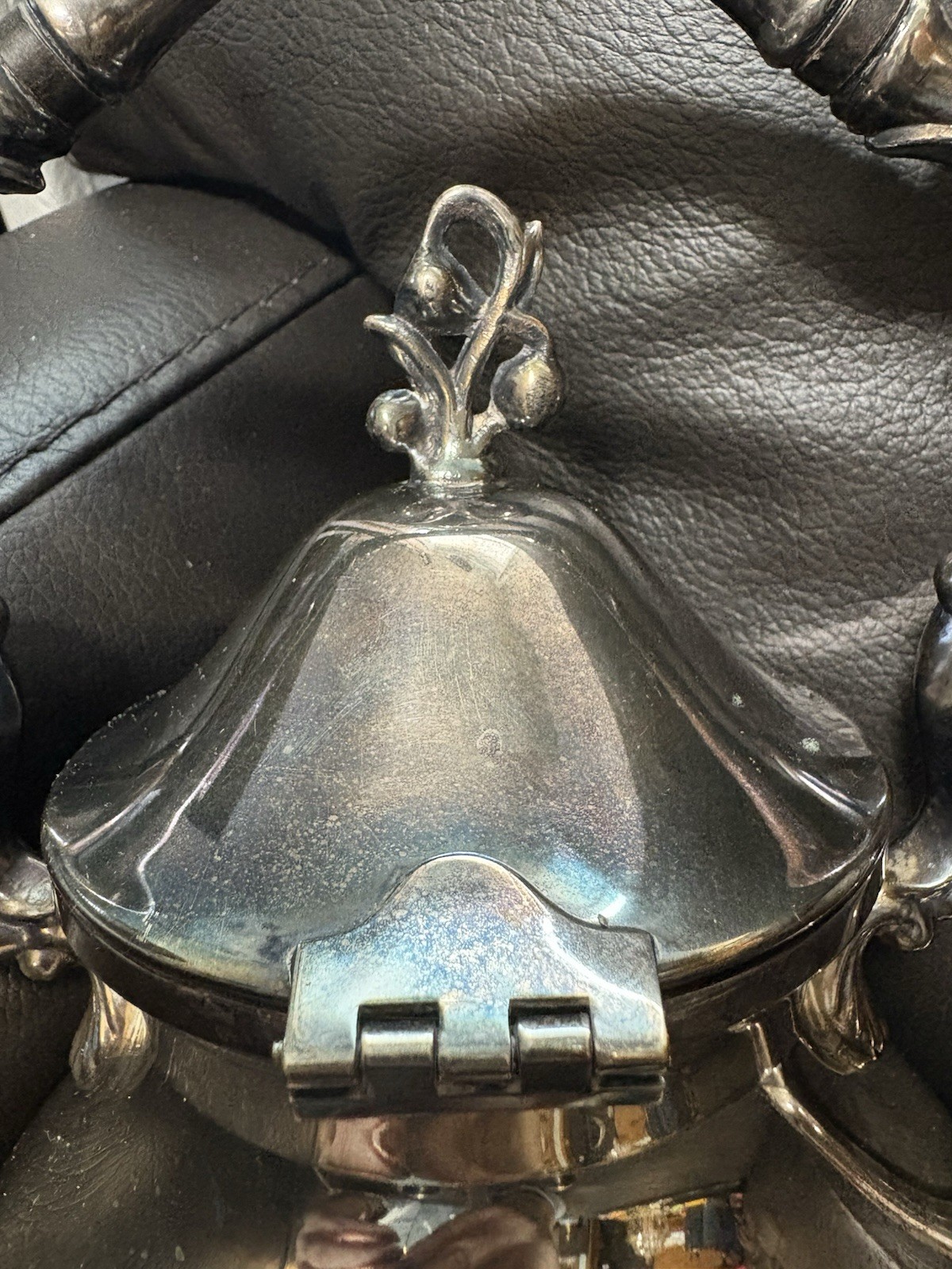 VTG Sheridan Silver Plated Tilting Teapot Kettle & Chafing Burner Set