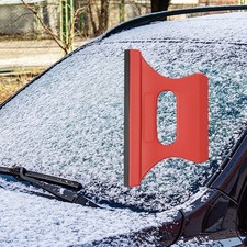 Car Window Ice Scraper and Rain Stain Remover 2 in 1(14 × 8.5 cm, Random Colour)