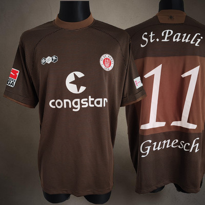 FC St. Pauli Hamburg 2008/09 DYF Home Jersey Matchworn Player Shirt #11 Gunesch