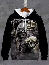 Skull Print Halloween - 3D All Over Print Hoodie