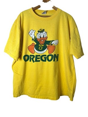 VTG 90s Oregon Ducks Donald Duck Single Stitch T-Shirt Size XL Disney Sports