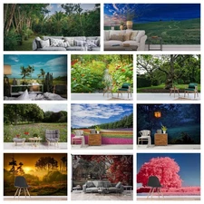 3D Forest Flowers Field Self-adhesive Wallpaper Removable Wallpaper Wall Mural