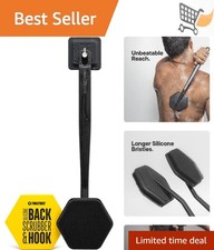 Silicone Back Scrubber with Hook Exfoliating Shower Brush for Men Durable