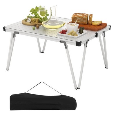 Folding Camping Table with Storage Bag and Waterproof Desktop Aluminum Structure