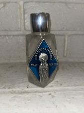 Our Lady Of Lourdes Holy Water Bottle . Medallion On Front . Multi- Sided