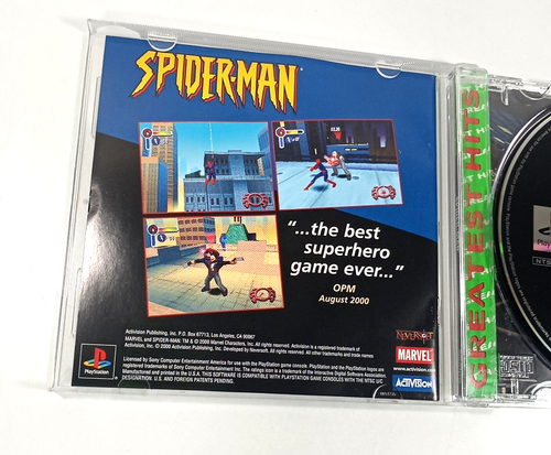 Spider-Man (Sony PlayStation 1, 2000) PS1 CIB with Registration Card Very Clean  - Picture 2 of 4