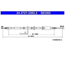 Handbremsseil hinten rechts für Land Rover Freelander 2 L359 | 24595513
