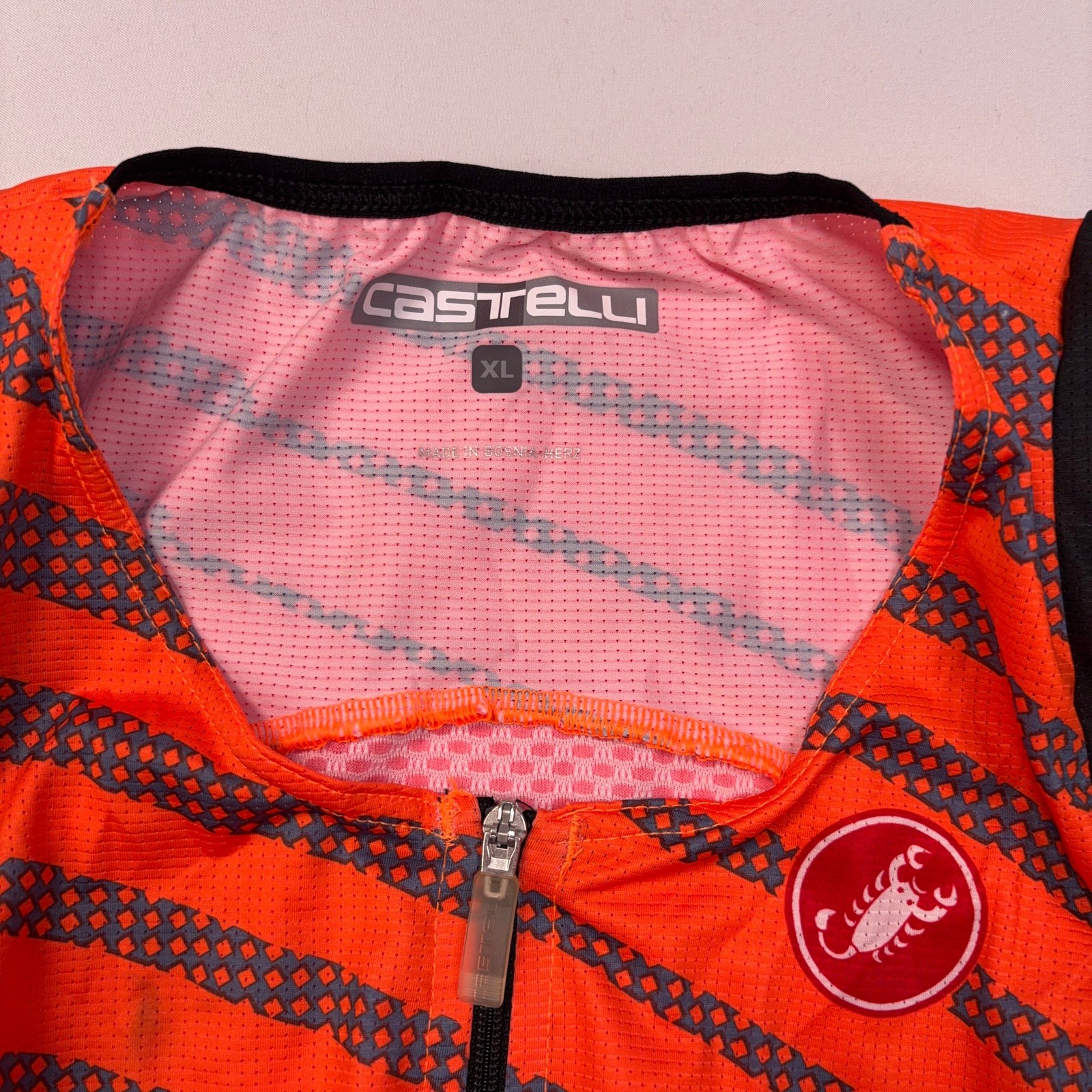 Castelli Men's Rosso Corsa Tri Suit - XL - Orange / Black - Very Good Condition image 5