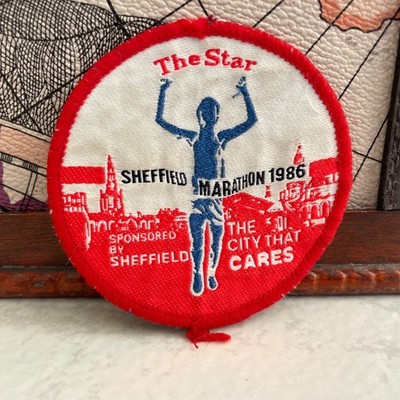 Vintage Patch Sheffield Marathon The Star 1986 Badge