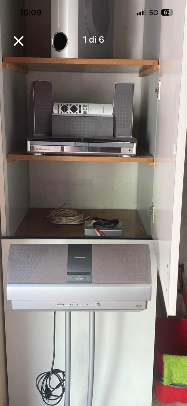 Home theatre pioneer xv-dv515 (dcs-515) 5.1 wireless, usato ma ottime condizioni