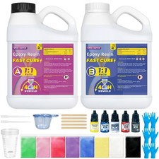 Fast Cure Epoxy Resin Crystal Clear Casting Resin Kit for Craft, DIY Project