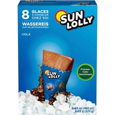 Sun Lolly Wassereis Cola mit Frischer Cola Geschmack 8 x 60ml