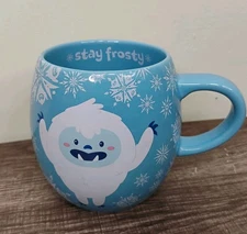 Disney Yeti Abominable Snowman Stay Frosty Coffee Mug 12oz Snowflakes Blue Rare